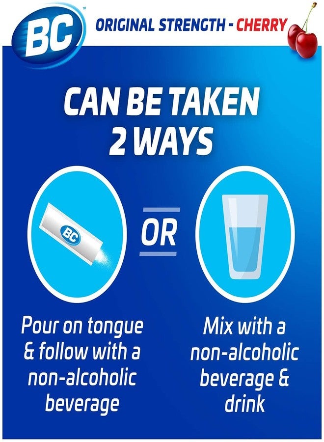 بي سي مسكن ألم بودرة بي سي، أكياس أسبرين سريعة الذوبان بنكهة الكرز، 24 كيس بودرة (عبوة من 6 أكياس) - Image 4